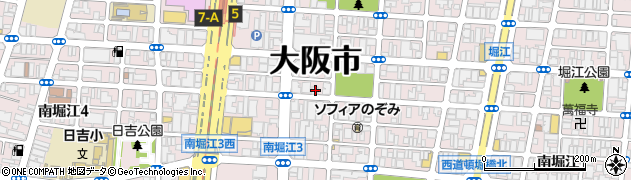 大阪府大阪市西区南堀江3丁目10-6周辺の地図
