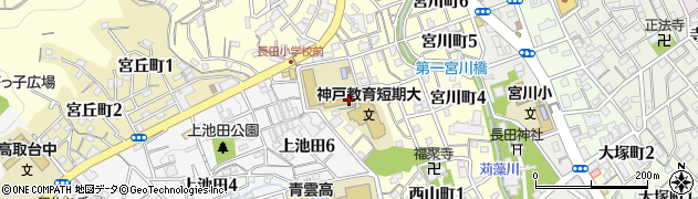 兵庫県神戸市長田区西山町2丁目周辺の地図
