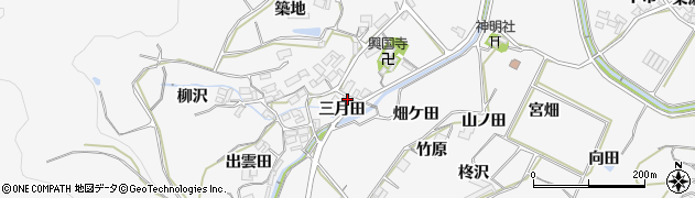 愛知県田原市仁崎町三月田1周辺の地図