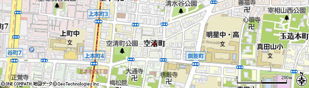 大阪府大阪市天王寺区空清町周辺の地図