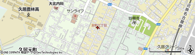 三重県津市久居本町周辺の地図