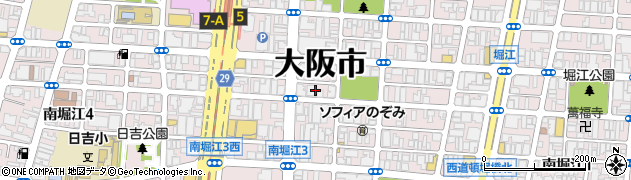 大阪府大阪市西区南堀江3丁目10周辺の地図
