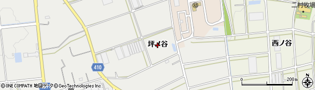 愛知県豊橋市東赤沢町（坪ノ谷）周辺の地図