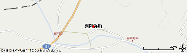 島根県益田市喜阿弥町周辺の地図