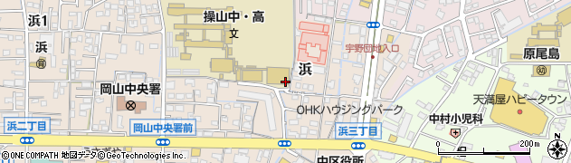 岡山県岡山市中区浜周辺の地図