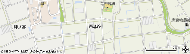 愛知県豊橋市伊古部町西ノ谷周辺の地図