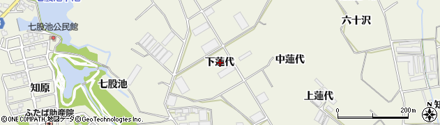 愛知県豊橋市杉山町（下蓮代）周辺の地図