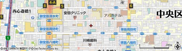 大阪府大阪市中央区東心斎橋1丁目15-22周辺の地図
