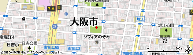 大阪府大阪市西区南堀江3丁目1周辺の地図