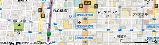 麻雀ＺＯＯ　心斎橋店周辺の地図