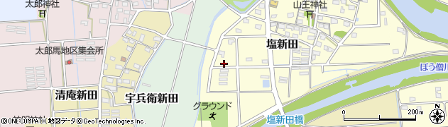 静岡県磐田市塩新田205周辺の地図