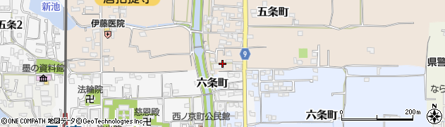 奈良県奈良市五条町8周辺の地図