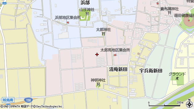 〒437-1215 静岡県磐田市太郎馬新田の地図