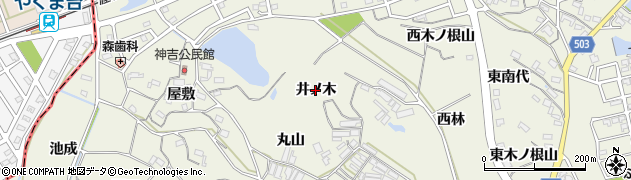 愛知県豊橋市杉山町（井ノ木）周辺の地図
