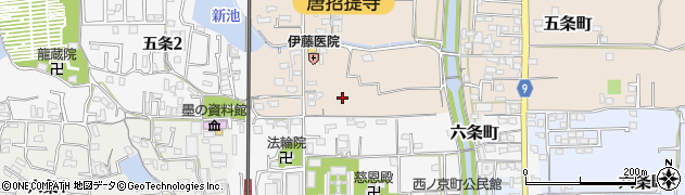 奈良県奈良市五条町9周辺の地図