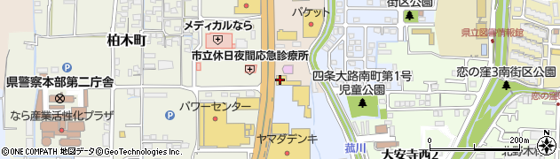 奈良日産自動車奈良店周辺の地図