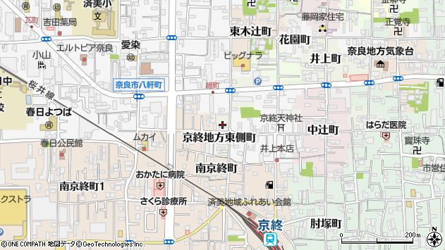 〒630-8324 奈良県奈良市京終地方西側町の地図