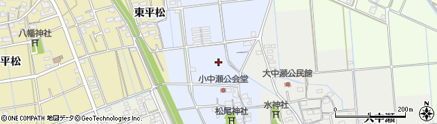 静岡県磐田市小中瀬周辺の地図