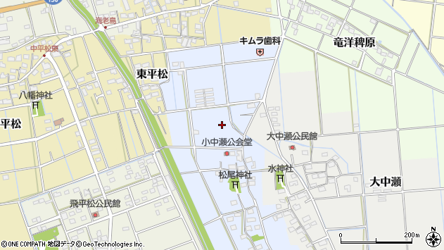 〒438-0215 静岡県磐田市小中瀬の地図