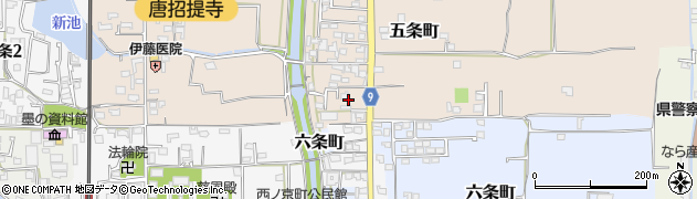 奈良県奈良市五条町7周辺の地図