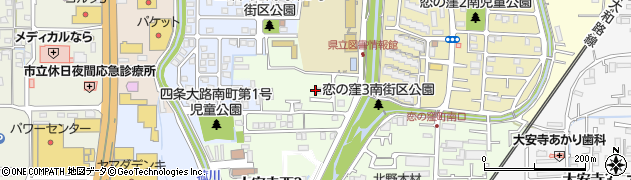 奈良県奈良市大安寺西1丁目周辺の地図