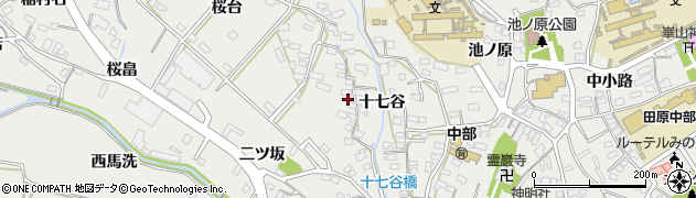 愛知県田原市田原町十七谷60周辺の地図