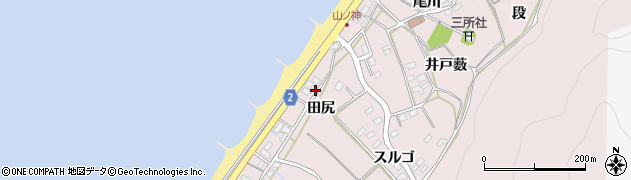 愛知県田原市野田町田尻44周辺の地図