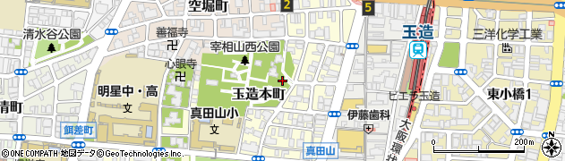 大阪府大阪市天王寺区玉造本町周辺の地図