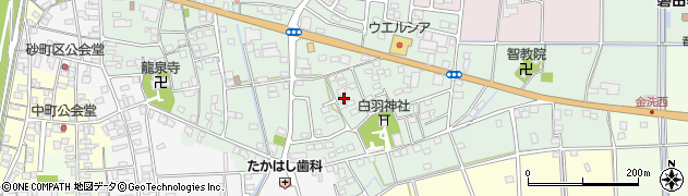 静岡県磐田市白羽周辺の地図
