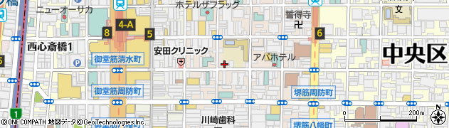 大阪府大阪市中央区東心斎橋1丁目14-15周辺の地図