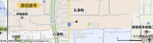 奈良県奈良市五条町154周辺の地図