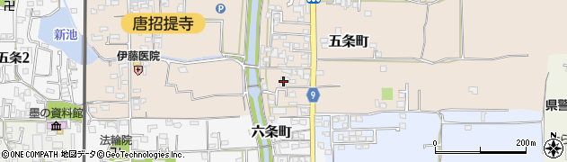 奈良県奈良市五条町6周辺の地図