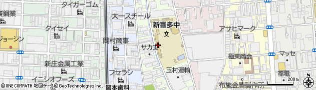 東大阪市立新喜多中学校周辺の地図