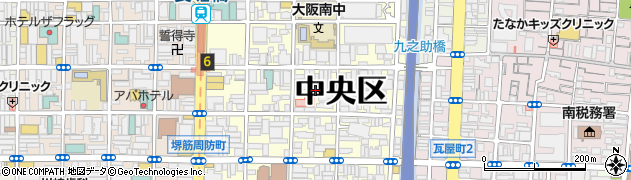 大阪府大阪市中央区島之内1丁目11周辺の地図