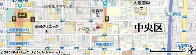 大阪府大阪市中央区東心斎橋1丁目4周辺の地図