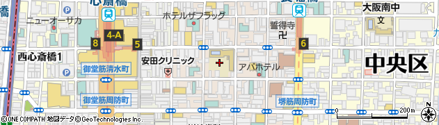 大阪府大阪市中央区東心斎橋1丁目14周辺の地図