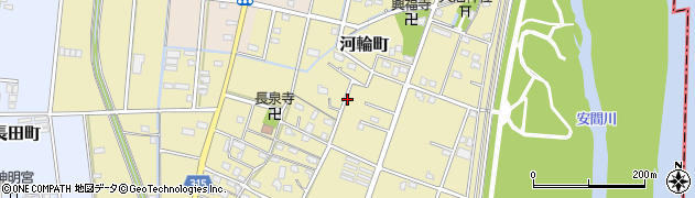 静岡県浜松市中央区河輪町周辺の地図
