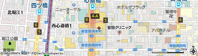 大丸心斎橋店周辺の地図