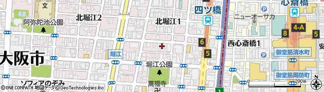 株式会社スマイリープラス　北堀江オフィス周辺の地図