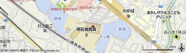 兵庫県立明石城西高等学校周辺の地図