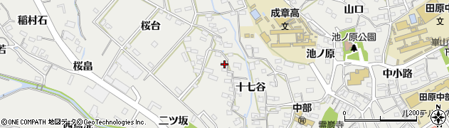 愛知県田原市田原町十七谷47周辺の地図