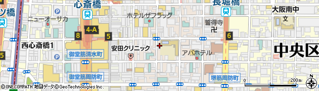 大阪府大阪市中央区東心斎橋1丁目14-23周辺の地図