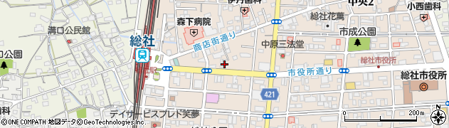 総社停車場線周辺の地図