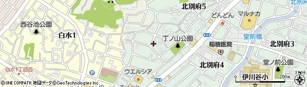 兵庫県神戸市西区北別府5丁目周辺の地図