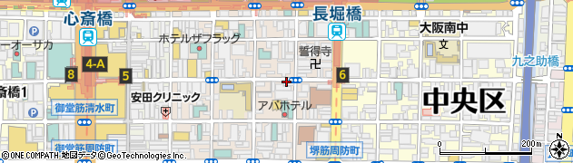 京風もんと熟成肉 文蔵 東心斎橋店周辺の地図