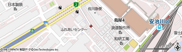 大阪府大阪市此花区島屋周辺の地図