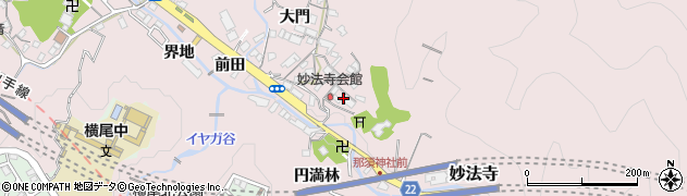 兵庫県神戸市須磨区妙法寺岡周辺の地図