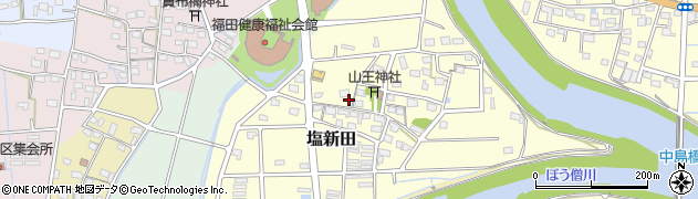 静岡県磐田市塩新田周辺の地図