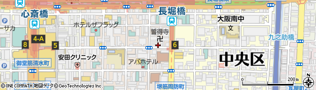 大阪府大阪市中央区東心斎橋1丁目3-13周辺の地図