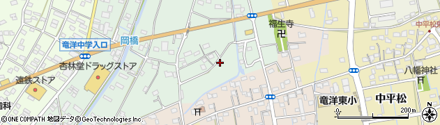 静岡県磐田市岡15周辺の地図